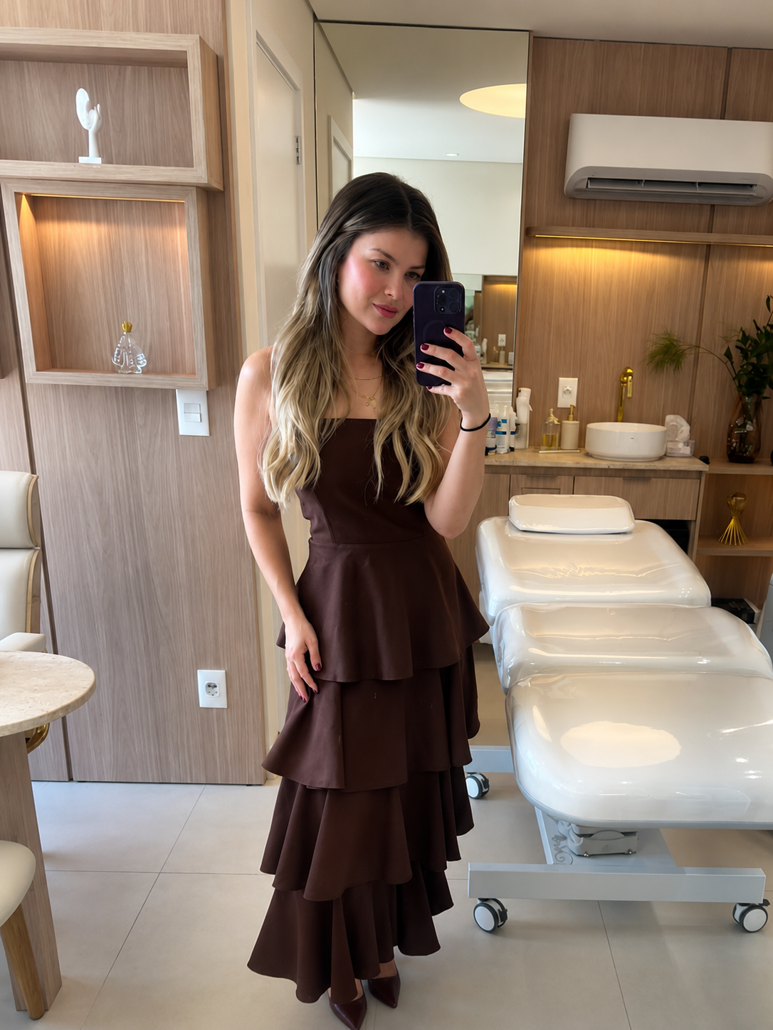 Priscila Ferreira em espaço de atendimento em Ituiutaba